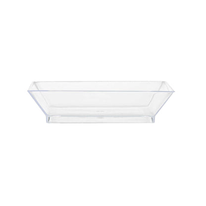 Mini Serve Square Clear Plastic Mini Modern Plate - 2 1/2" x 2 1/2" x 1/2" - 20 count box