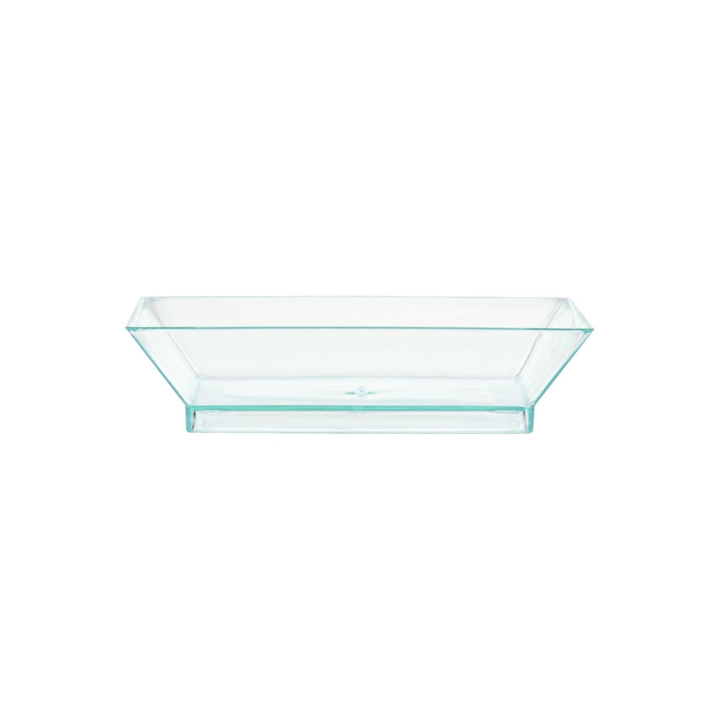Mini Serve Square Seagreen Plastic Mini Modern Plate - 2 1/2" x 2 1/2" x 1/2" - 20 count box