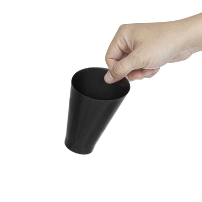 Mini Serve 7 oz Round Black Plastic Incline Glass - 3" x 3" x 4" - 100 count box