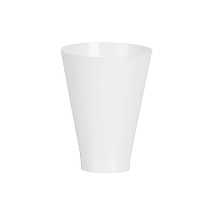 Mini Serve 7 oz Round White Plastic Incline Glass - 3" x 3" x 4" - 100 count box