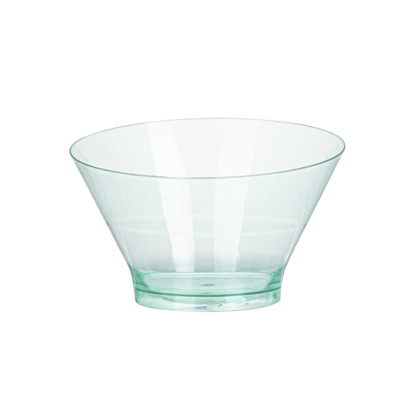 Mini Serve 7 oz Round Seagreen Plastic Incline Bowl - 4 1/4" x 4 1/4" x 2 3/4" - 20 count box