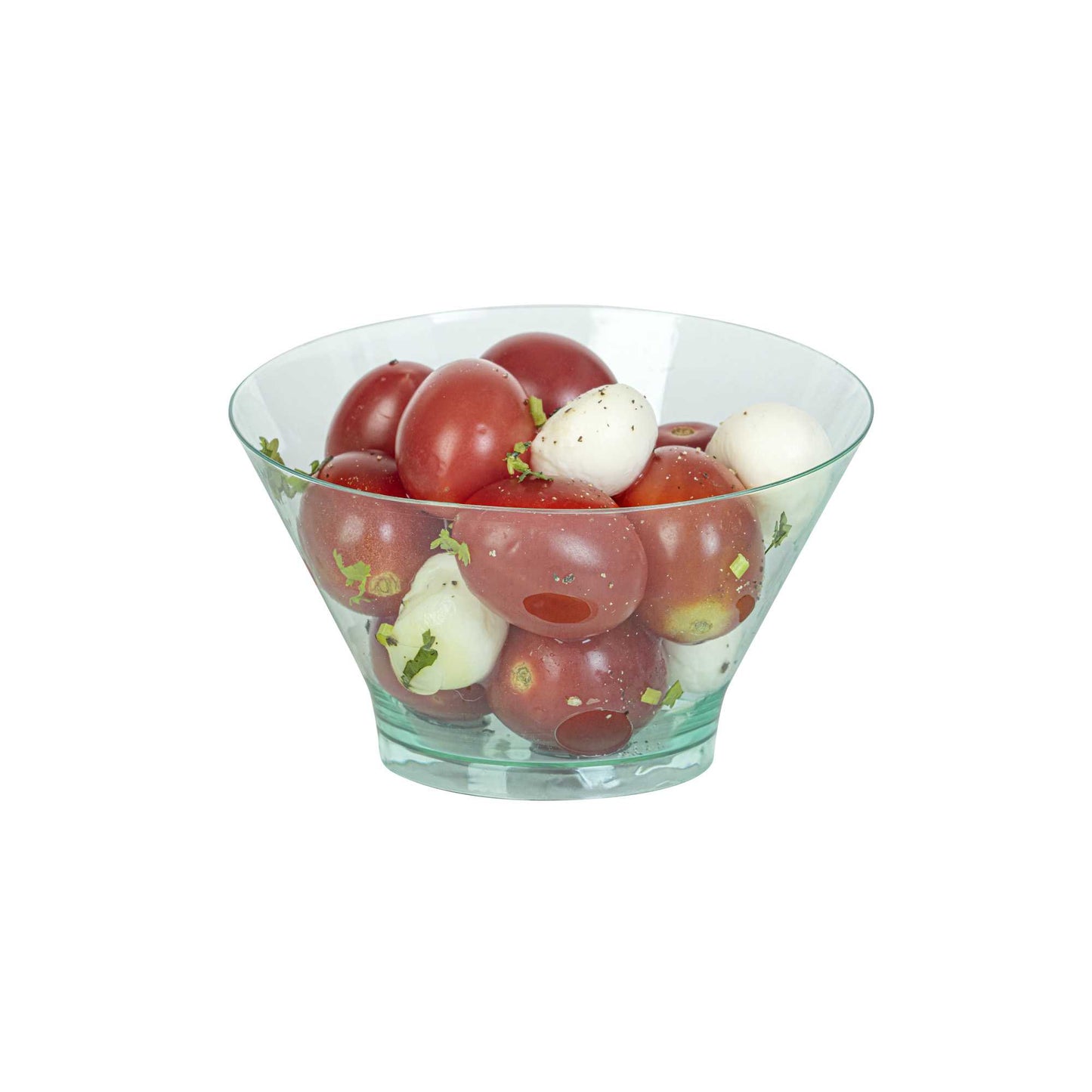 Mini Serve 7 oz Round Seagreen Plastic Incline Bowl - 4 1/4" x 4 1/4" x 2 3/4" - 100 count box