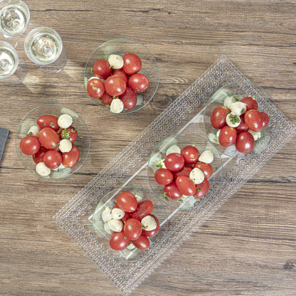 Mini Serve 7 oz Round Seagreen Plastic Incline Bowl - 4 1/4" x 4 1/4" x 2 3/4" - 100 count box