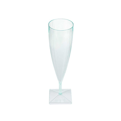Bev Tek 5 oz Seagreen Plastic Champagne Flute - 2" x 2" x 7" - 10 count box