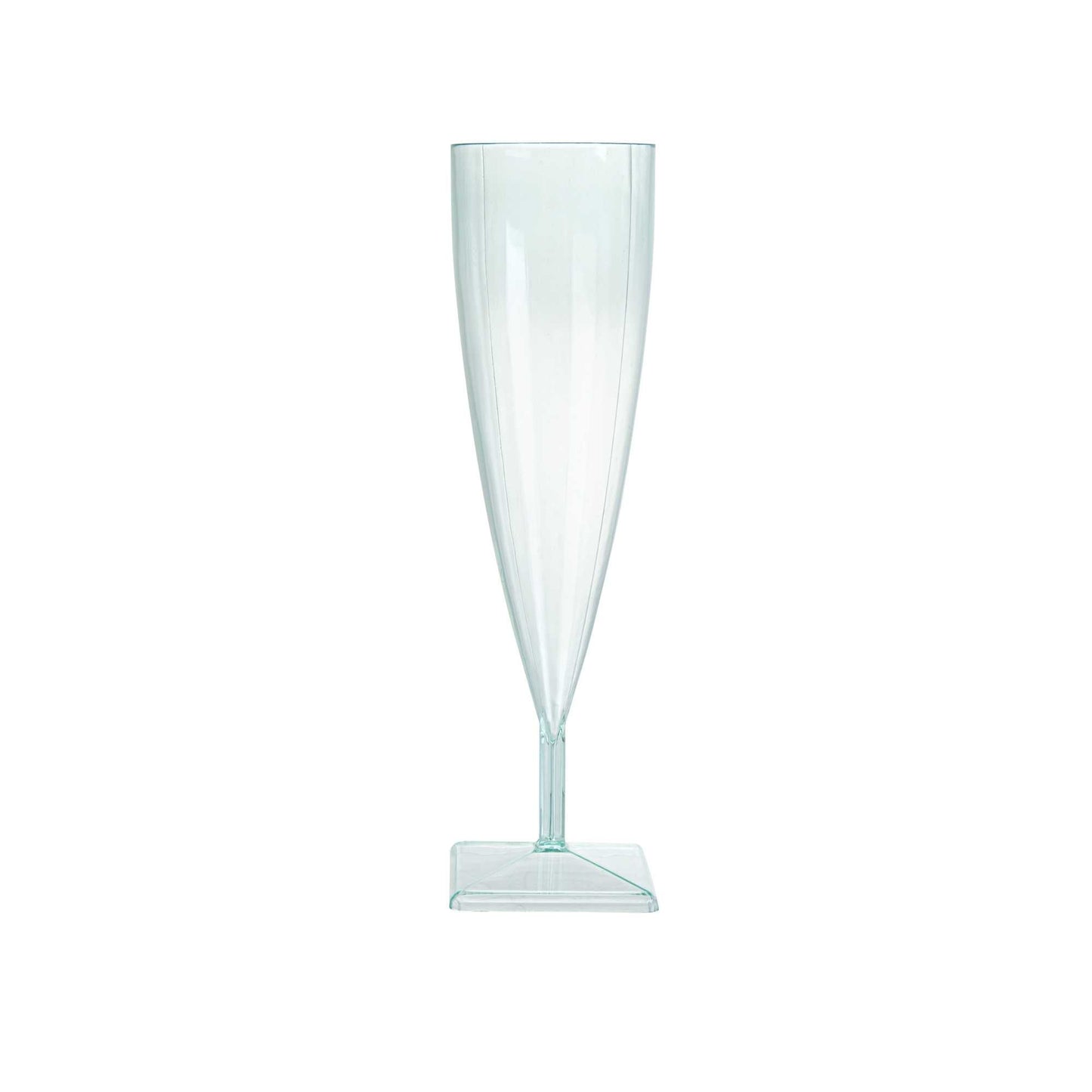 Bev Tek 5 oz Seagreen Plastic Champagne Flute - 2" x 2" x 7" - 10 count box