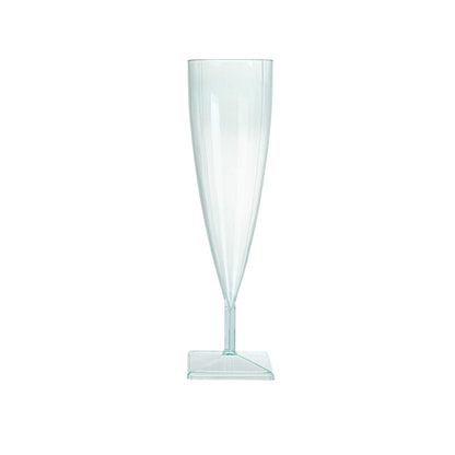 Bev Tek 5 oz Seagreen Plastic Champagne Flute - 2" x 2" x 7" - 10 count box