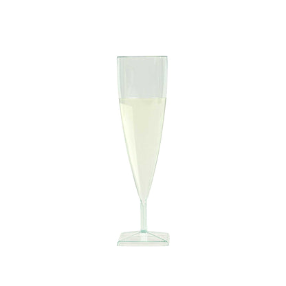 Bev Tek 5 oz Seagreen Plastic Champagne Flute - 2" x 2" x 7" - 100 count box