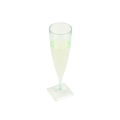 Bev Tek 5 oz Seagreen Plastic Champagne Flute - 2" x 2" x 7" - 100 count box