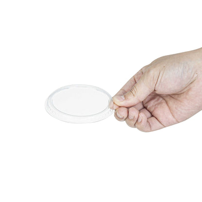 Mini Serve Round Clear Plastic Lid - Fits Bodega / Parfait / Cylindro Cup - 100 count box