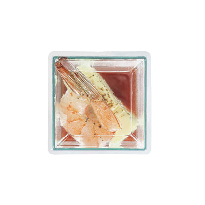 Mini Serve Square Clear Plastic Lid - Fits Tall Geometric Cup - 100 count box
