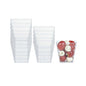Mini Serve 8 oz Square Clear Plastic Large Kova Cup - 2 3/4" x 2 3/4" x 2 3/4" - 20 count box
