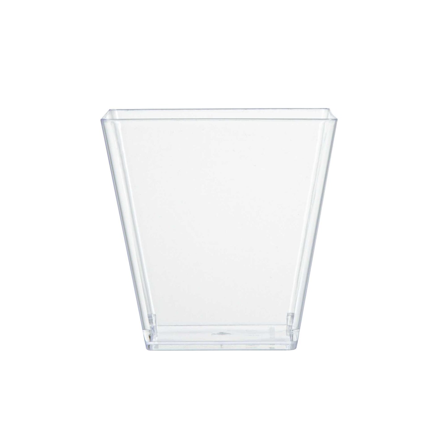 Mini Serve 8 oz Square Clear Plastic Large Kova Cup - 2 3/4" x 2 3/4" x 2 3/4" - 20 count box