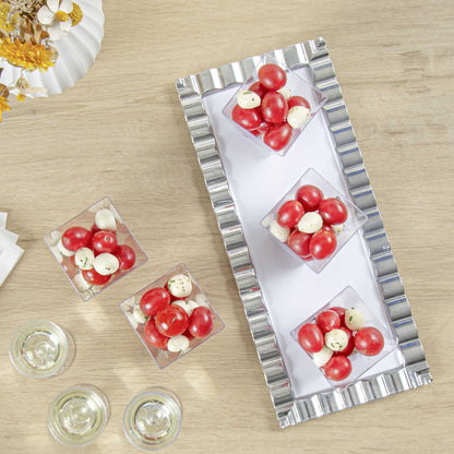 Mini Serve 8 oz Square Clear Plastic Large Kova Cup - 2 3/4" x 2 3/4" x 2 3/4" - 100 count box