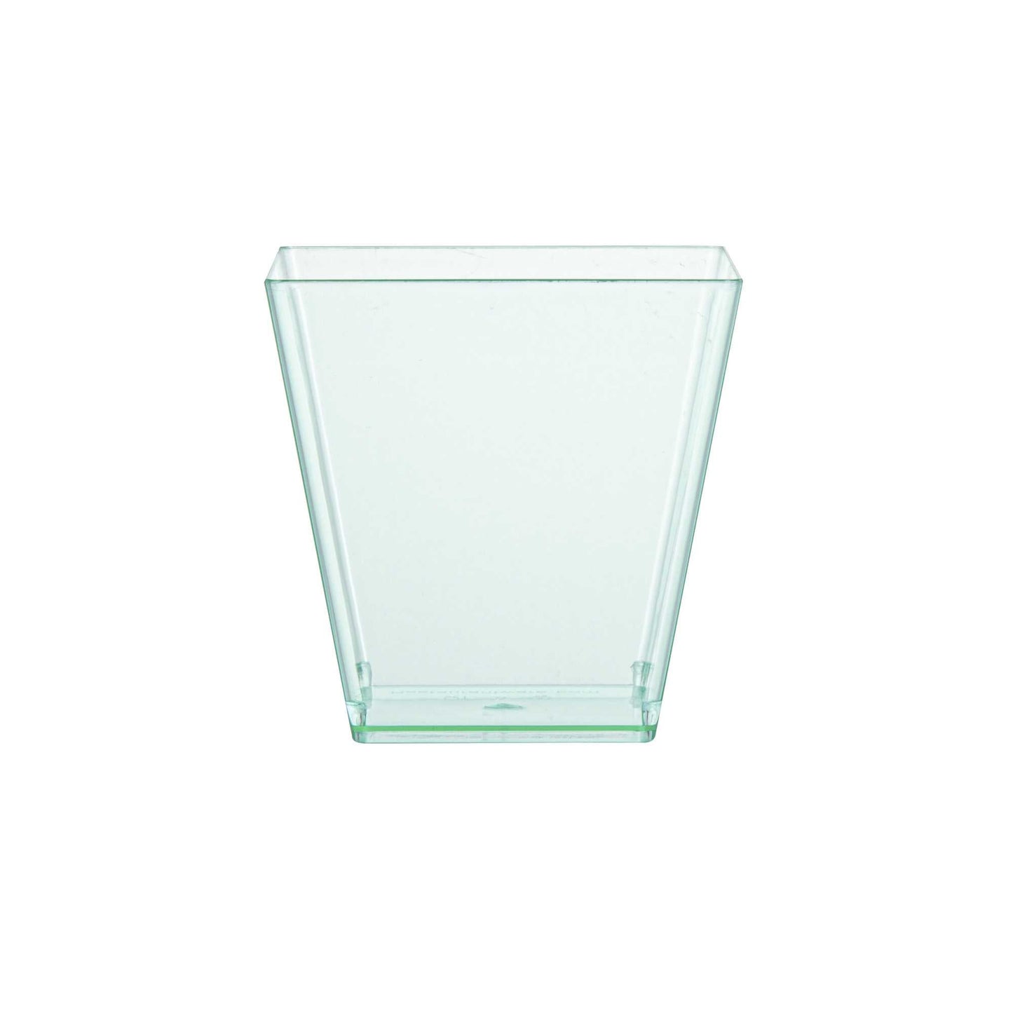 Mini Serve 8 oz Square Seagreen Plastic Large Kova Cup - 2 3/4" x 2 3/4" x 2 3/4" - 100 count box