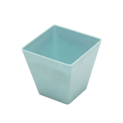 Mini Serve 8 oz Square Baby Blue Plastic Large Kova Cup - Limited Edition - 2 3/4" x 2 3/4" x 2 3/4" - 100 count box