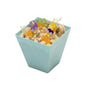 Mini Serve 8 oz Square Baby Blue Plastic Large Kova Cup - Limited Edition - 2 3/4" x 2 3/4" x 2 3/4" - 100 count box