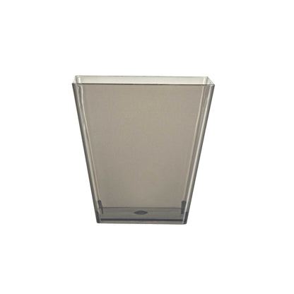 Mini Serve 8 oz Square Smoked Gray Plastic Large Kova Cup - 2 3/4" x 2 3/4" x 2 3/4" - 100 count box