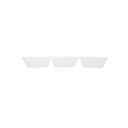 Mini Serve Rectangle Clear Plastic Lid - Fits Terzetto Plate - 100 count box