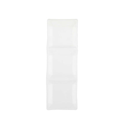 Mini Serve Rectangle Clear Plastic Lid - Fits Terzetto Plate - 100 count box