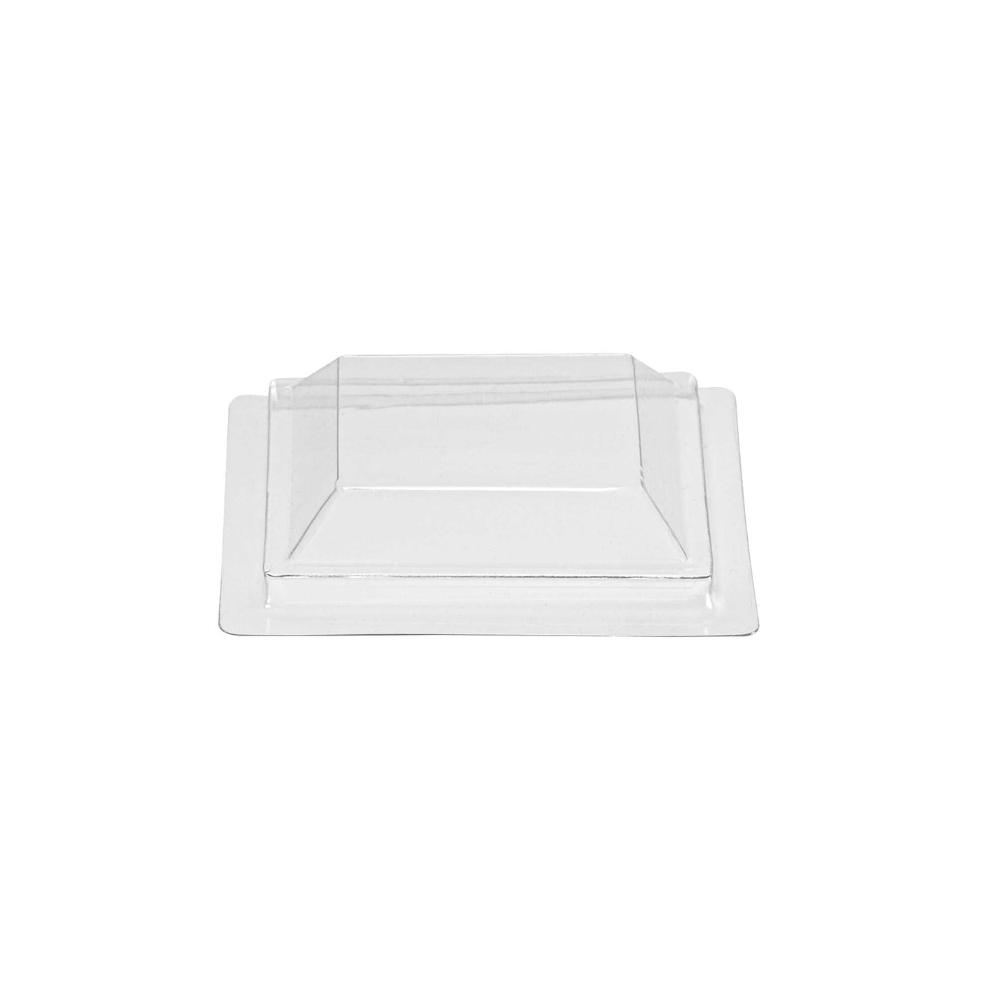Mini Serve Square Clear Plastic Lid - Fits Bonito Cup - 100 count box