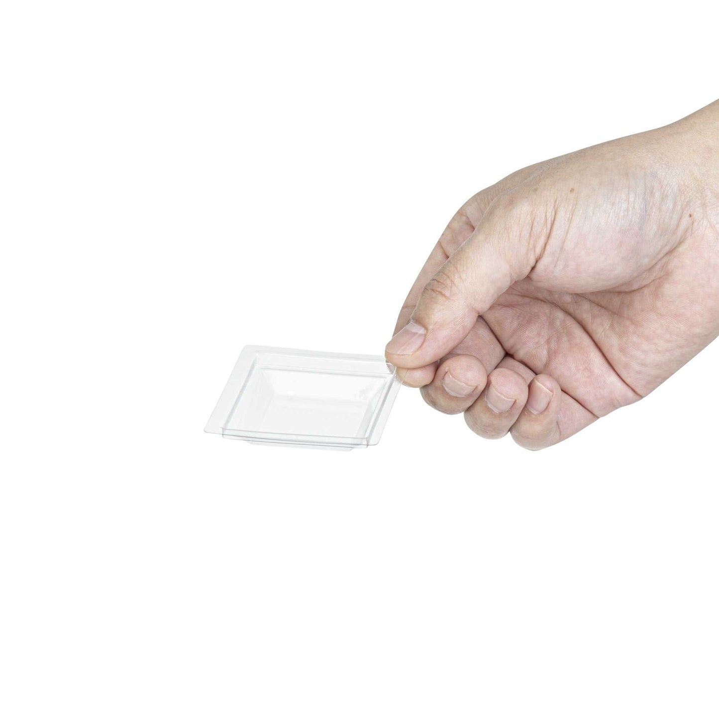 Mini Serve Square Clear Plastic Lid - Fits Bonito Cup - 100 count box