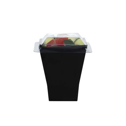 Mini Serve Square Clear Plastic Lid - Fits Bonito Cup - 100 count box