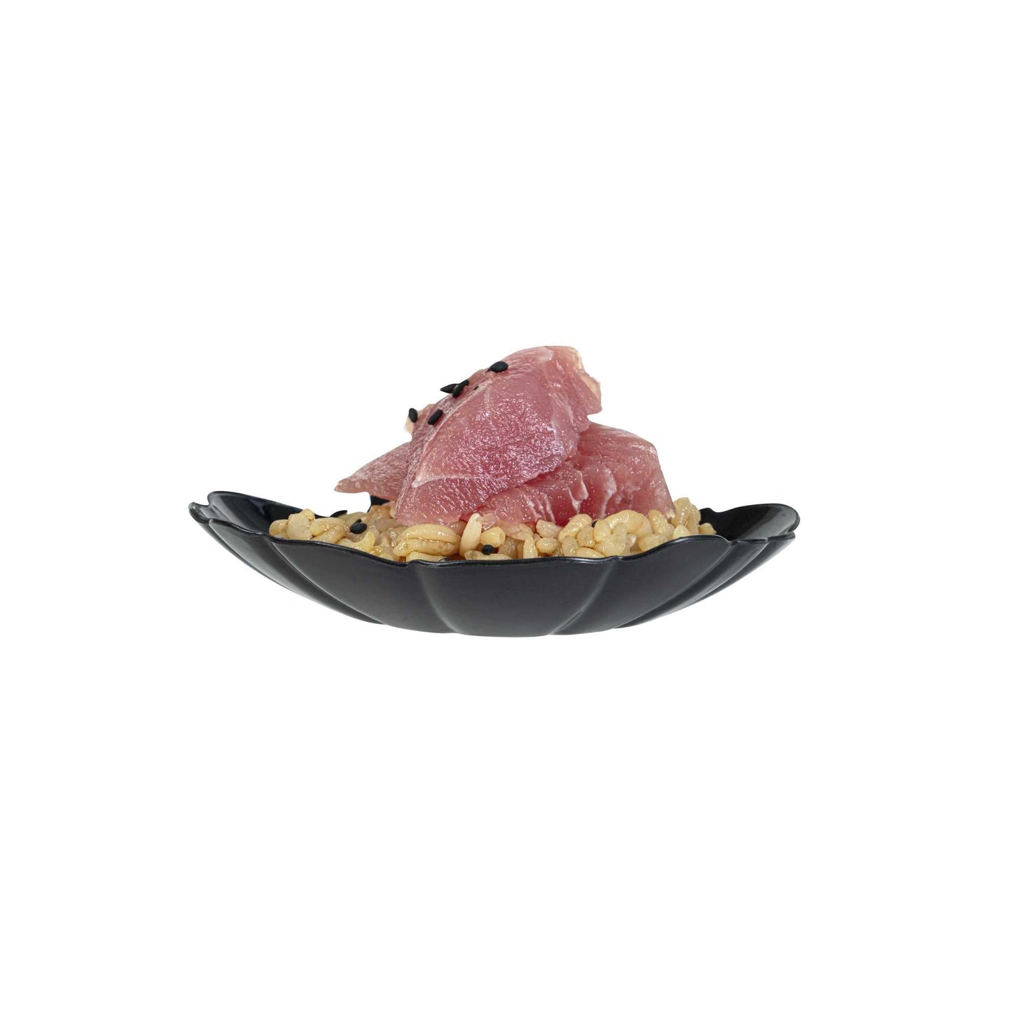Mini Serve Black Plastic Shell Plate - 3 1/4" x 3 1/4" x 1/2" - 25 count box