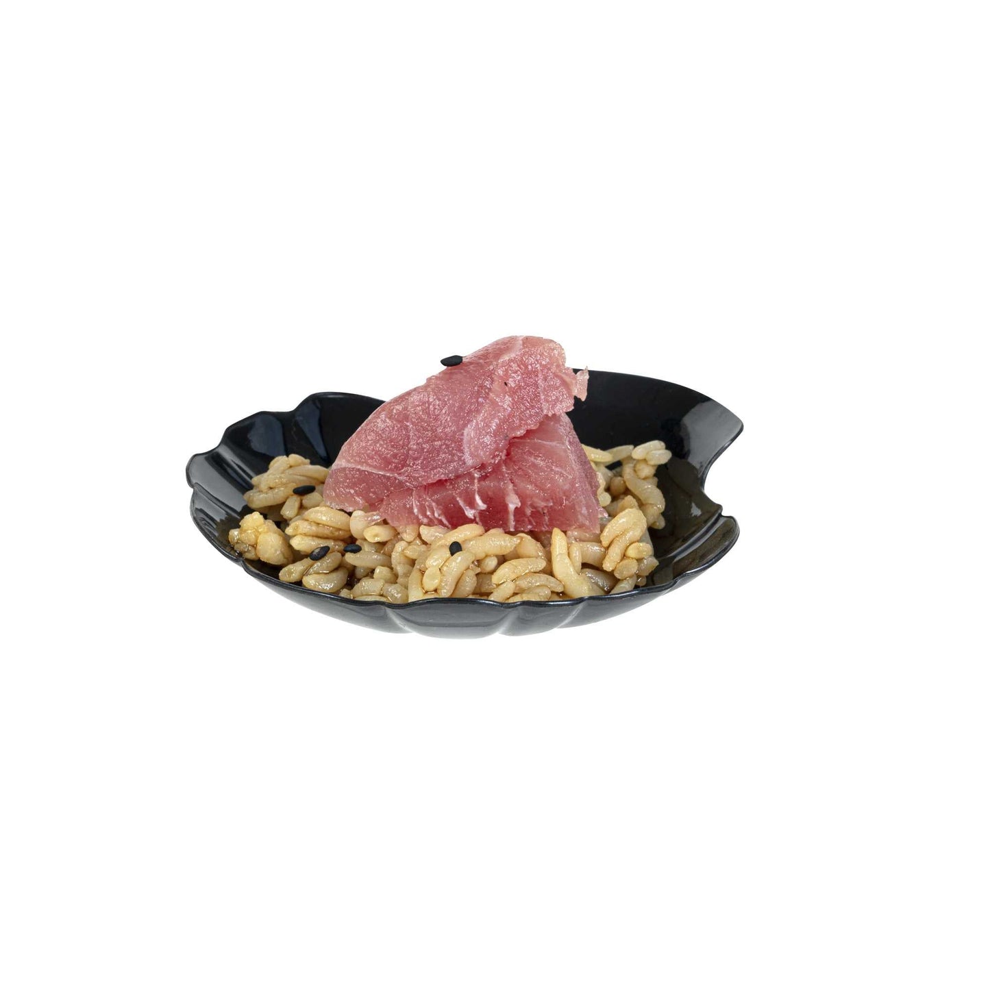 Mini Serve Black Plastic Shell Plate - 3 1/4" x 3 1/4" x 1/2" - 25 count box
