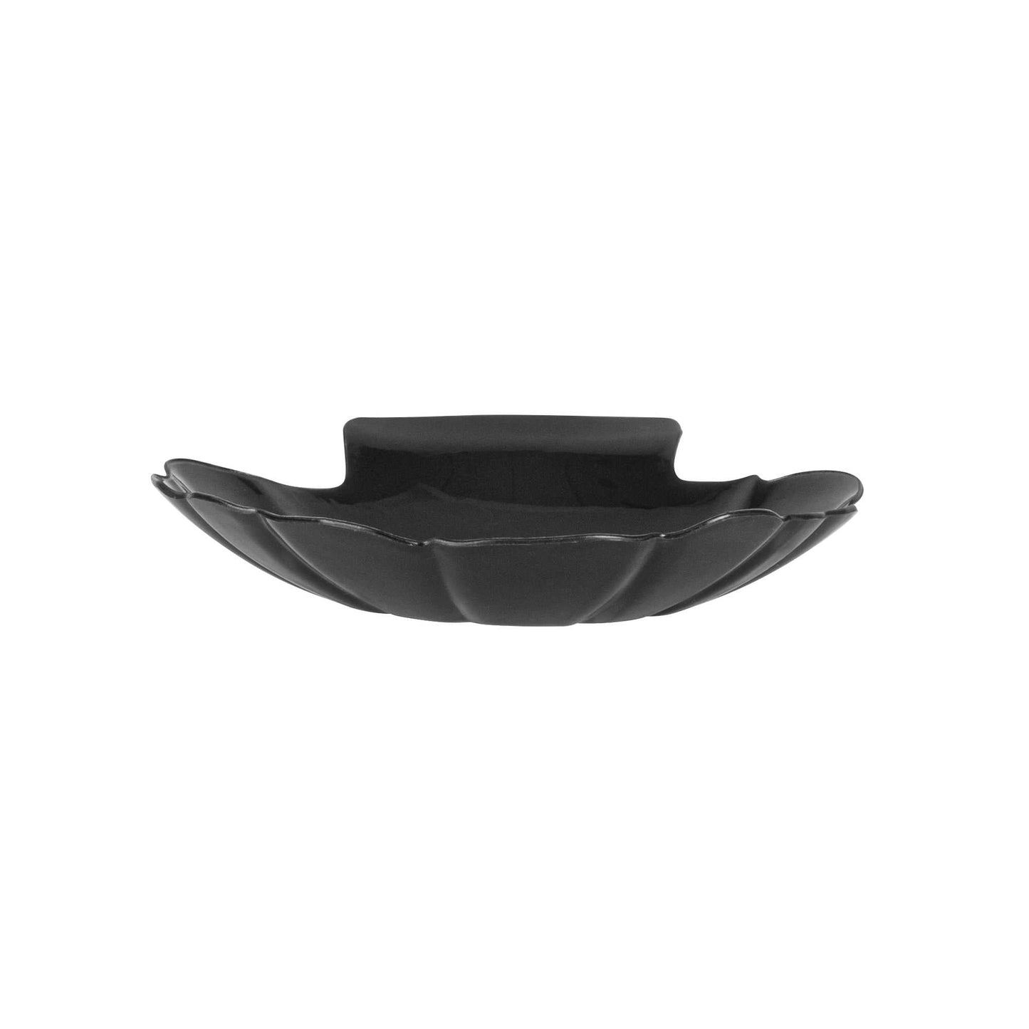 Mini Serve Black Plastic Shell Plate - 3 1/4" x 3 1/4" x 1/2" - 25 count box
