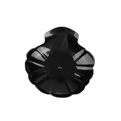 Mini Serve Black Plastic Shell Plate - 3 1/4" x 3 1/4" x 1/2" - 100 count box