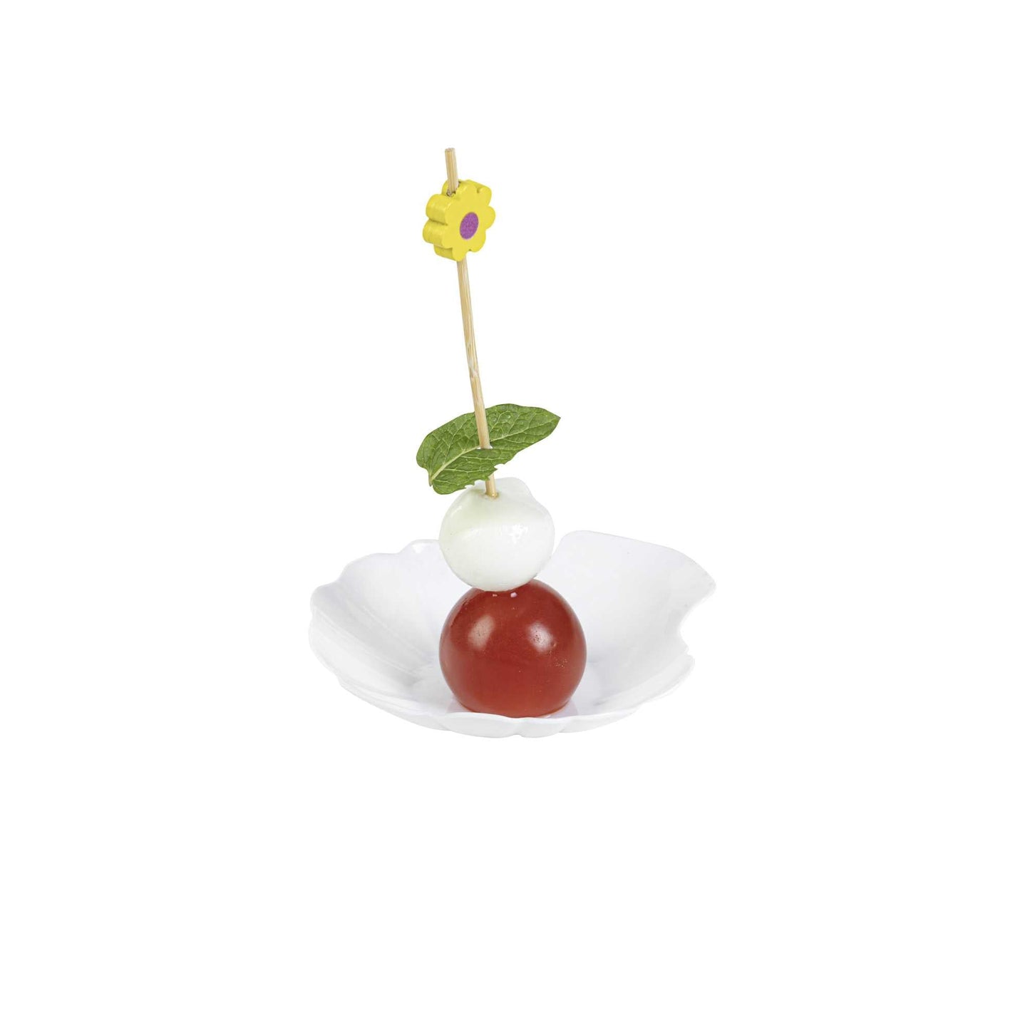 Mini Serve White Plastic Shell Plate - 3 1/4" x 3 1/4" x 1/2" - 100 count box