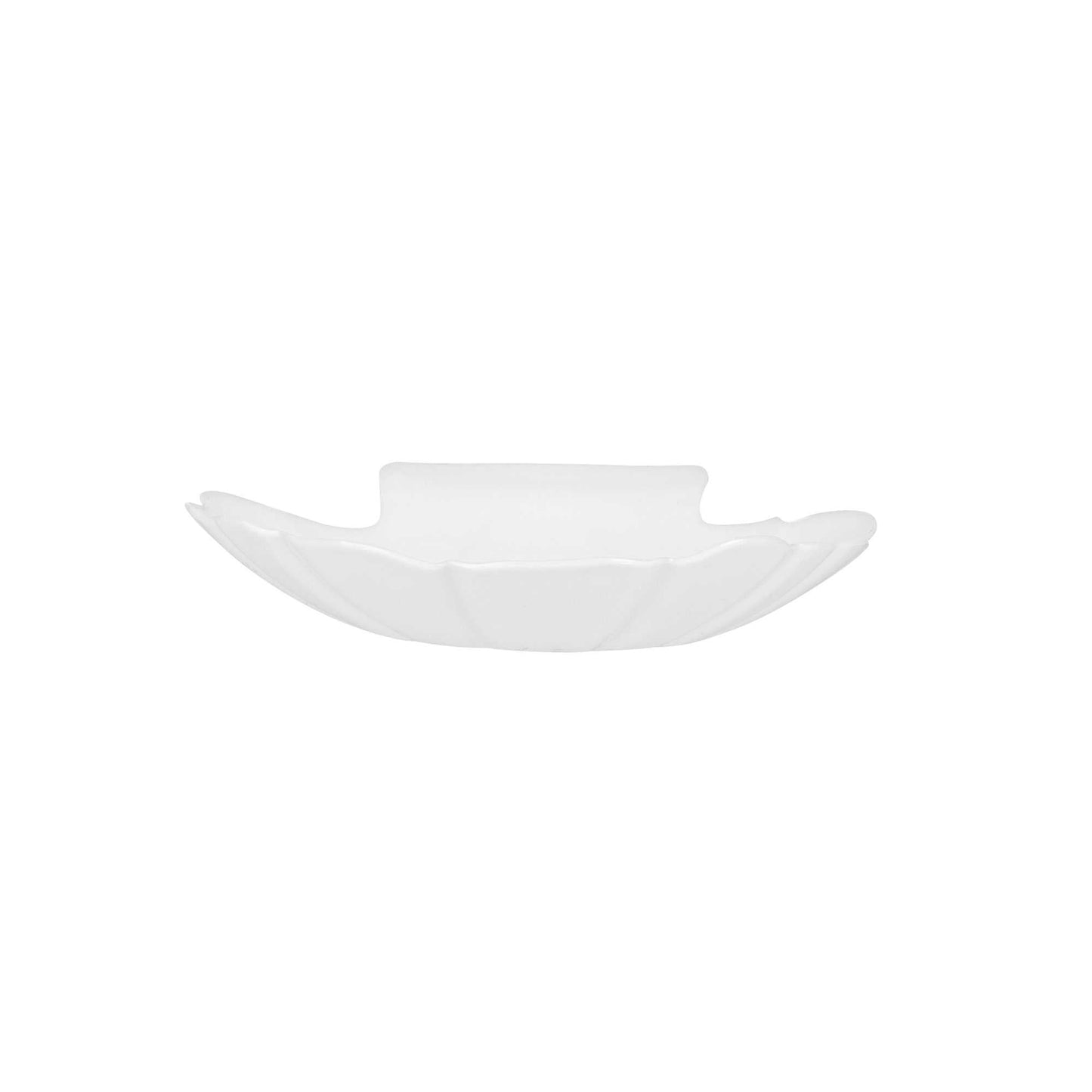 Mini Serve White Plastic Shell Plate - 3 1/4" x 3 1/4" x 1/2" - 100 count box