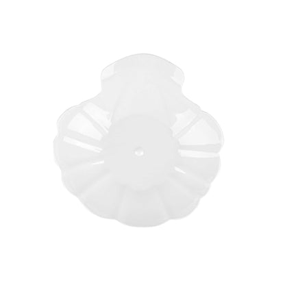 Mini Serve White Plastic Shell Plate - 3 1/4" x 3 1/4" x 1/2" - 100 count box