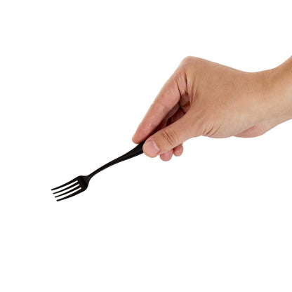 Mini Serve Black Plastic Mini Fork - 4" - 500 count box