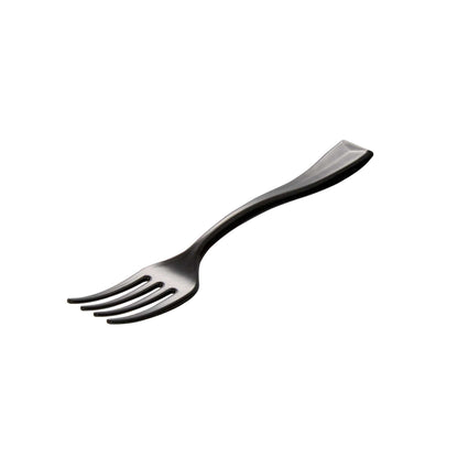 Mini Serve Black Plastic Mini Fork - 4" - 500 count box