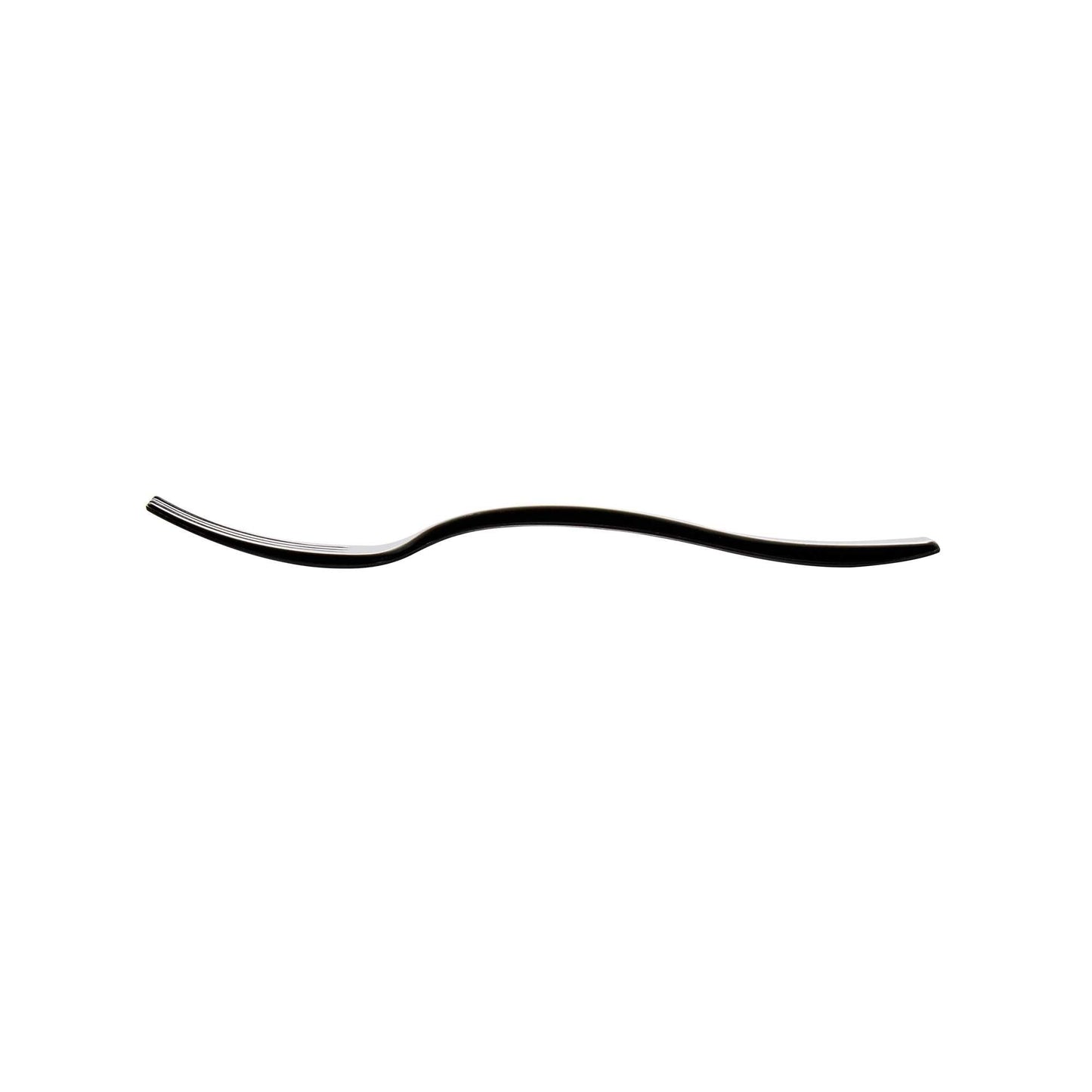 Mini Serve Black Plastic Mini Fork - 4" - 500 count box
