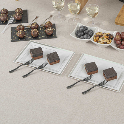Mini Serve Black Plastic Mini Fork - 4" - 500 count box