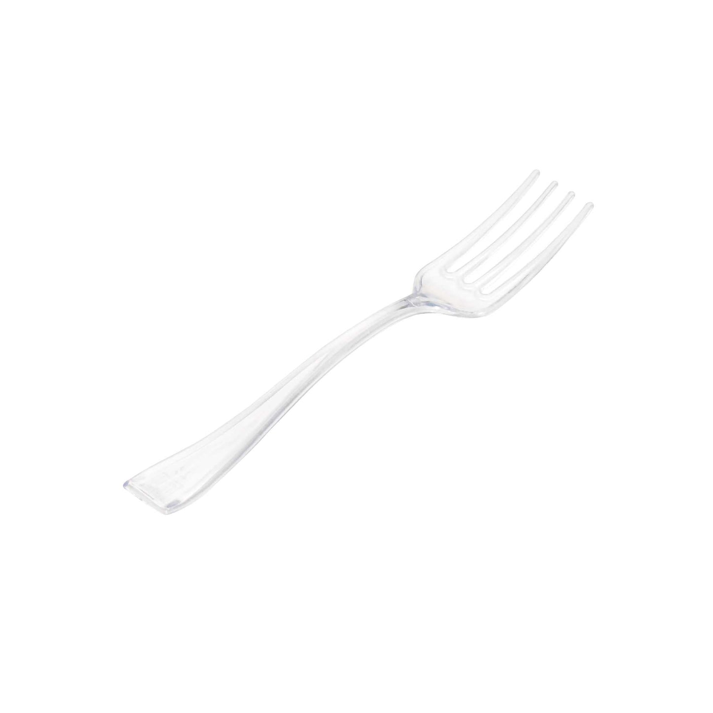 Mini Serve Clear Plastic Mini Fork - 4" - 100 count box