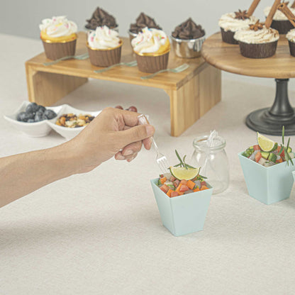 Mini Serve Clear Plastic Mini Fork - 4" - 500 count box