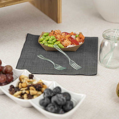 Mini Serve Seagreen Plastic Mini Fork - 4" - 100 count box