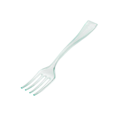Mini Serve Seagreen Plastic Mini Fork - 4" - 500 count box