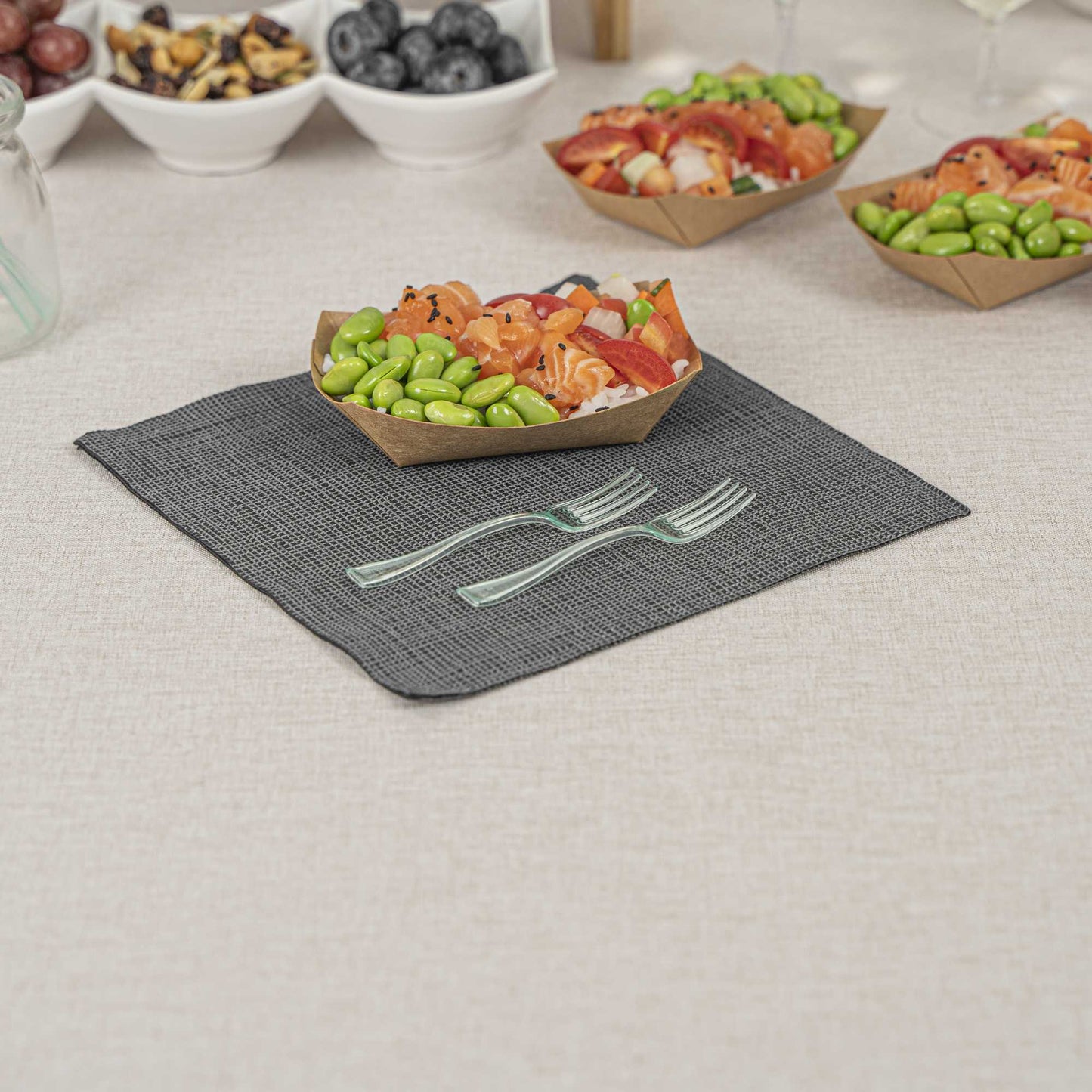 Mini Serve Seagreen Plastic Mini Fork - 4" - 500 count box