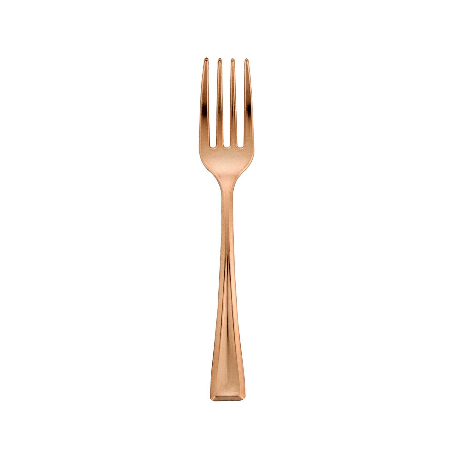 Mini Serve Rose Gold Plastic Mini Fork - 4" - 100 count box