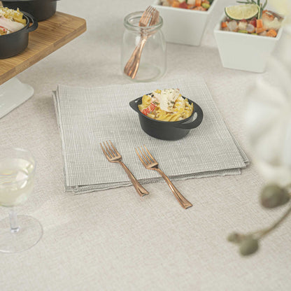 Mini Serve Rose Gold Plastic Mini Fork - 4" - 500 count box