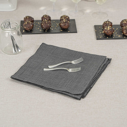 Mini Serve Silver Plastic Mini Fork - 4" - 100 count box