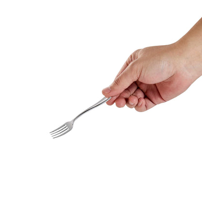 Mini Serve Silver Plastic Mini Fork - 4" - 100 count box