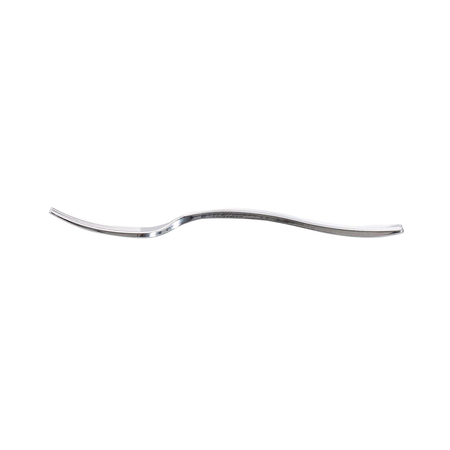 Mini Serve Silver Plastic Mini Fork - 4" - 100 count box