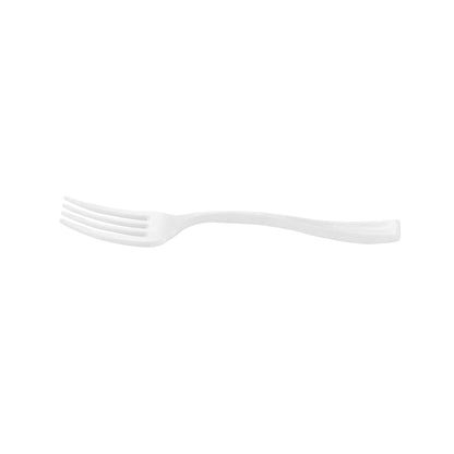 Mini Serve White Plastic Mini Fork - 4" - 100 count box