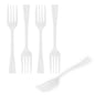 Mini Serve White Plastic Mini Fork - 4" - 100 count box