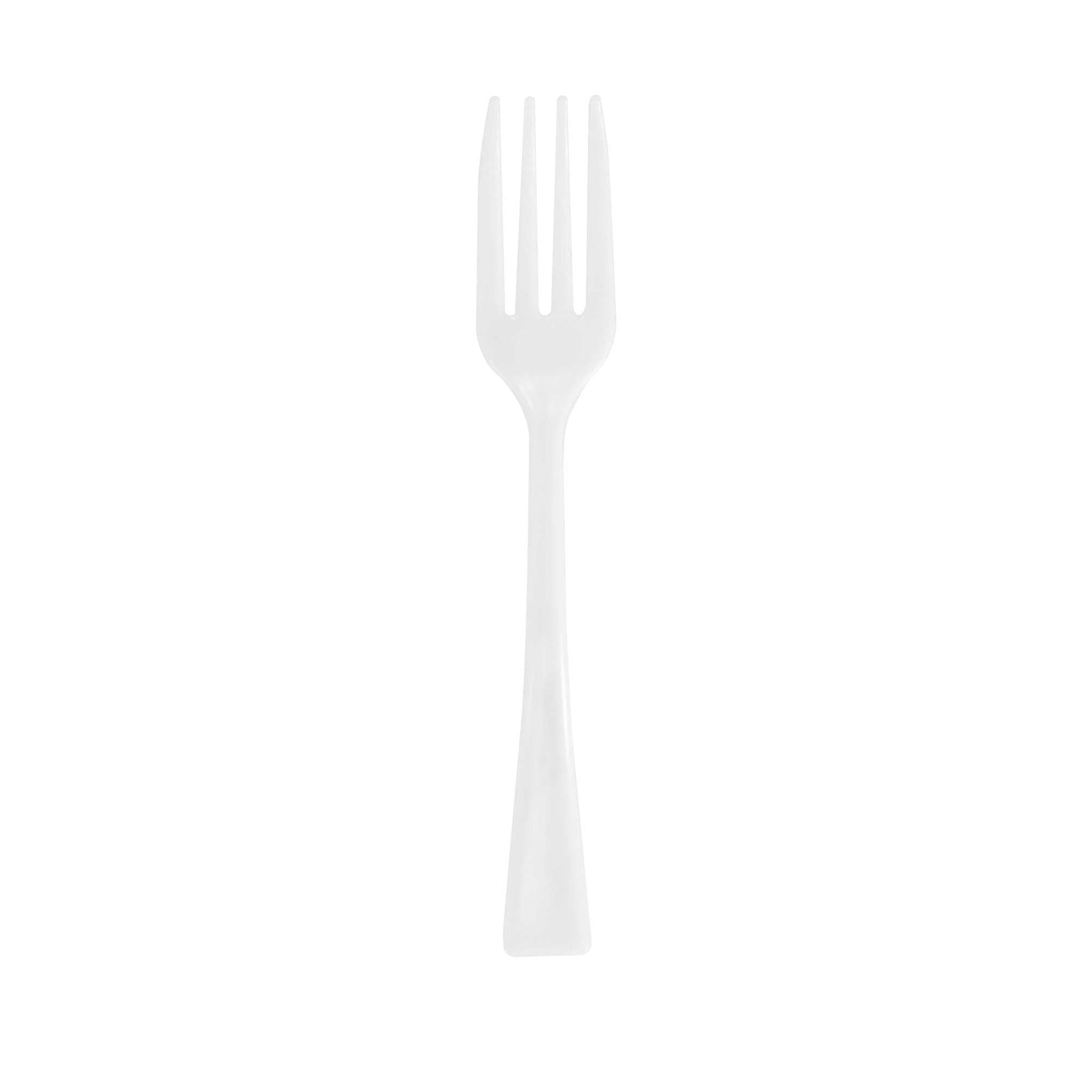Mini Serve White Plastic Mini Fork - 4" - 100 count box